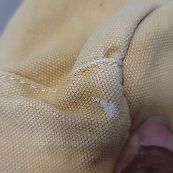 LILY QUEEN YELLOW CANVAS TOTE CROSSBODY SHOULDER ADJUSTABLE STRAP M - Picture 13 of 13